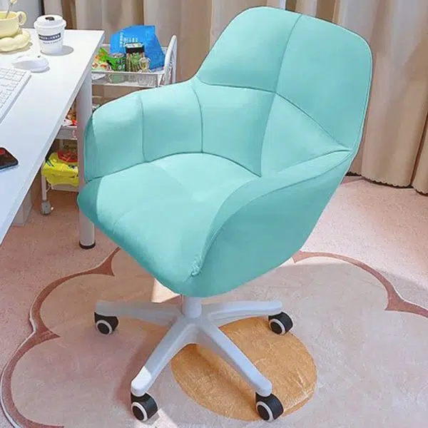 Contemporary Luxury Square Cushion Golden Velvet Nylon Desk Chair Backrest For Home Office - Image 10