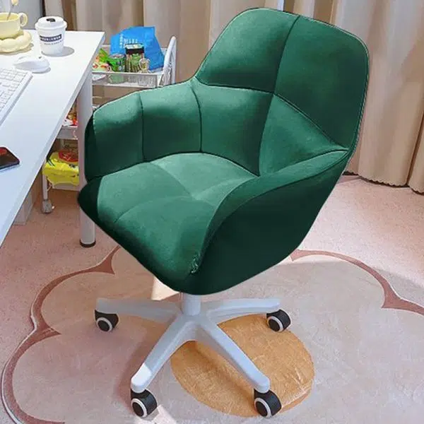 Contemporary Luxury Square Cushion Golden Velvet Nylon Desk Chair Backrest For Home Office - Image 13