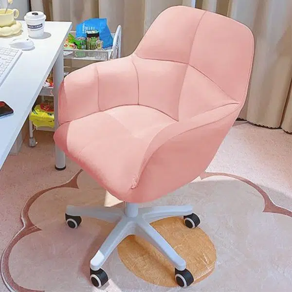 Contemporary Luxury Square Cushion Golden Velvet Nylon Desk Chair Backrest For Home Office - Image 9