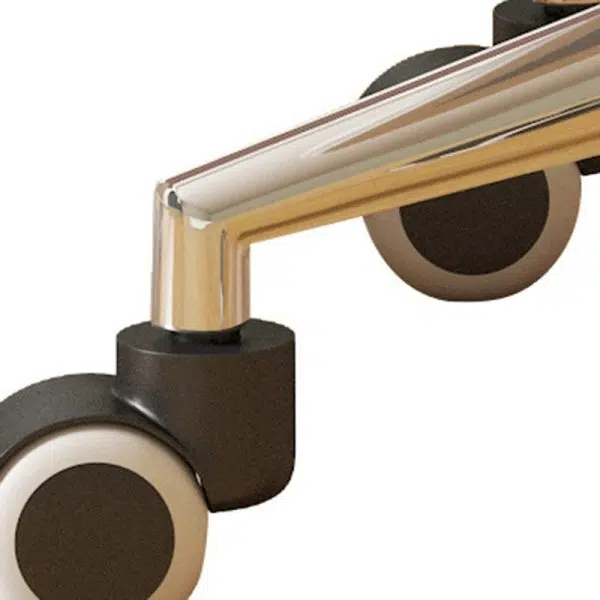 Contemporary Nordic Square Back PU Leather Stainless Steel Desk Chair Backrest Armrest For Home Office - Image 6