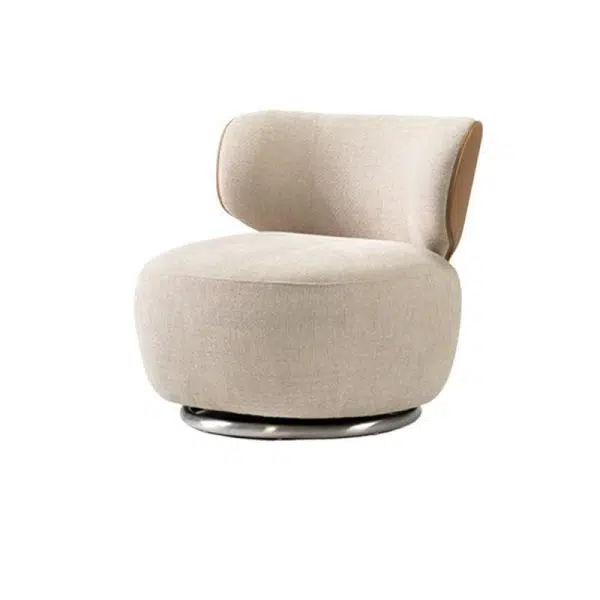 Traditional European Round Linen Solid Wood Iron Sofa Backrest For Living Room - Image 9