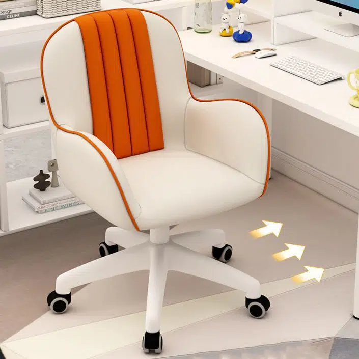 DFM-Chair-FP01617-11.jpg Contemporary Coastal Square PU Leather Nylon Desk Chair Backrest Armrest For Home Office - Image 2