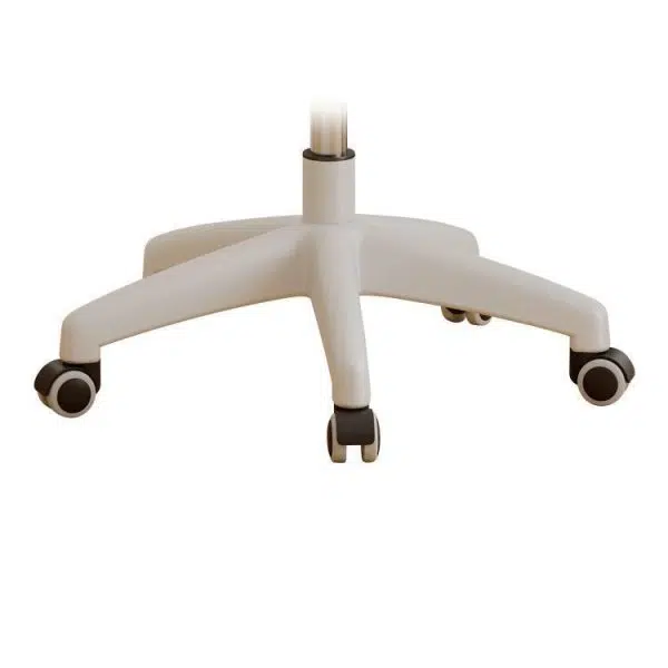 Contemporary Coastal Square PU Leather Nylon Desk Chair Backrest Armrest For Home Office - Image 8