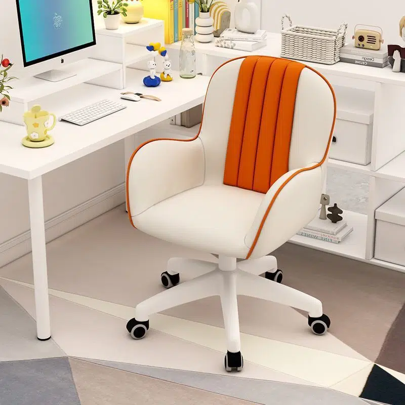 DFM-Chair-FP01617-2.jpg Contemporary Coastal Square PU Leather Nylon Desk Chair Backrest Armrest For Home Office - Image 1