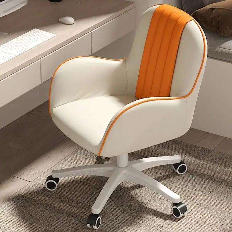 DFM-Chair-FP01617-8.jpg Contemporary Coastal Square PU Leather Nylon Desk Chair Backrest Armrest For Home Office - Image 3