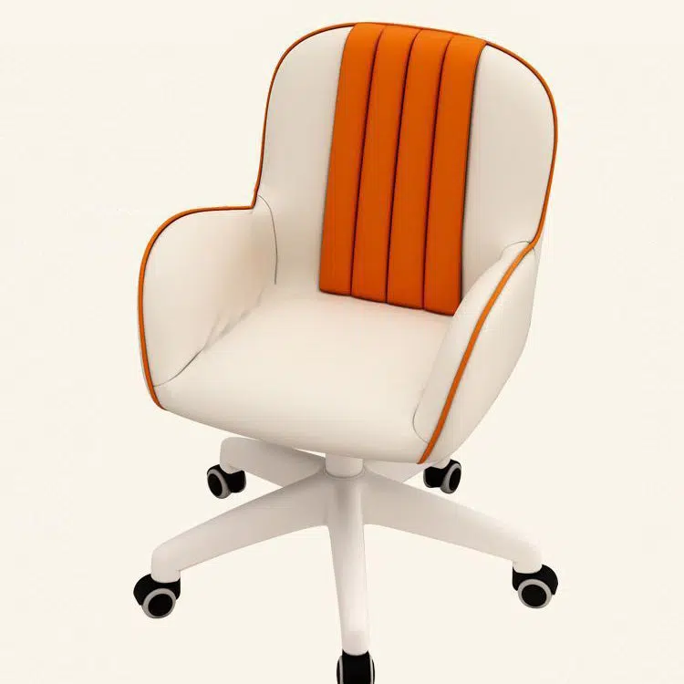 DFM-Chair-FP01617-9.jpg Contemporary Coastal Square PU Leather Nylon Desk Chair Backrest Armrest For Home Office - Image 9