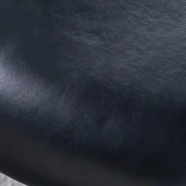 Contemporary Industrial Curved Square Leather Iron Dining Chair Backrest Armless For Dining Room - Image 7