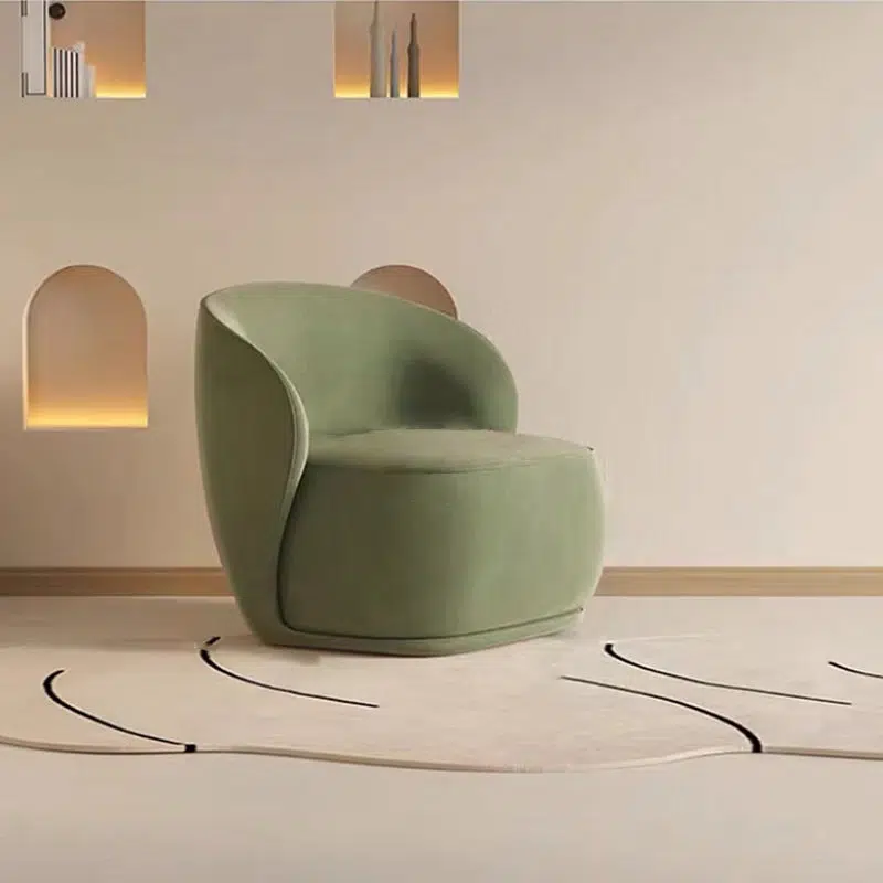 DFM-Chair-FW01517-9.jpg Contemporary Creative Curved Square Velvet Solid Wood Accent Chair Backrest For Living Room - Image 8