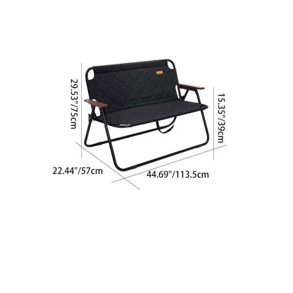 Modern Simplicity Rectangular Prismatic Foldable Oxford Fabric Aluminum Alloy Iron Chair Backrest Armrest For Outdoor - Image 4