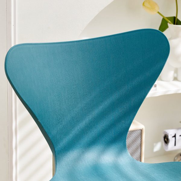 Contemporary Creative Irregular Shape Curved PVC Metal Dining Chair Backrest Armrest For Dining Room - Image 5