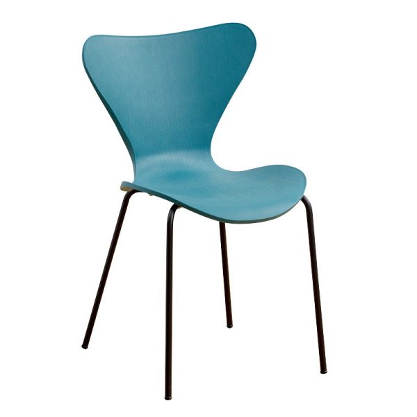 Contemporary Creative Irregular Shape Curved PVC Metal Dining Chair Backrest Armrest For Dining Room - Image 38