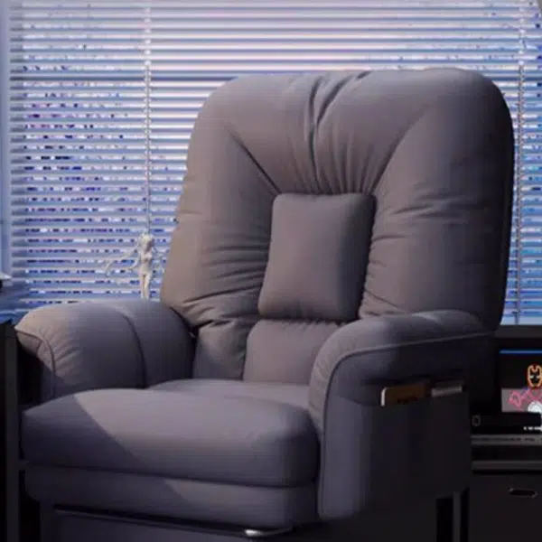 Modern Simplicity Square Soft Sticky Tech Fabric Metal Desk Chair Backrest Armrest For Home Office - Image 7