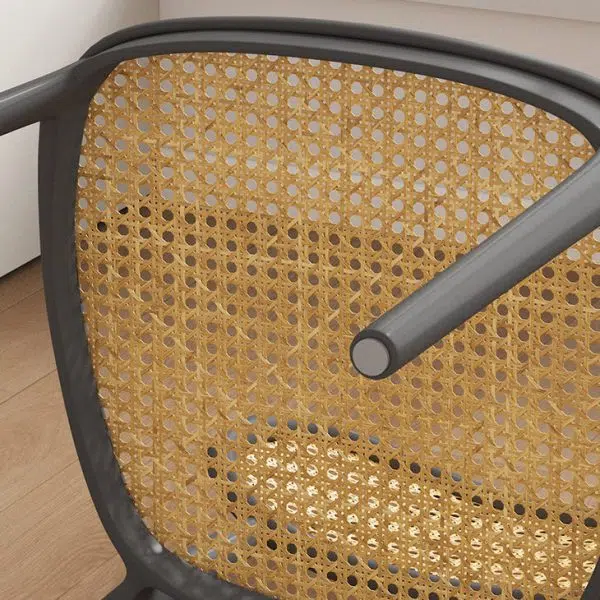 Contemporary Retro Weaving PP Sponge Square Dining Chair Backrest For Dining Room - Image 9