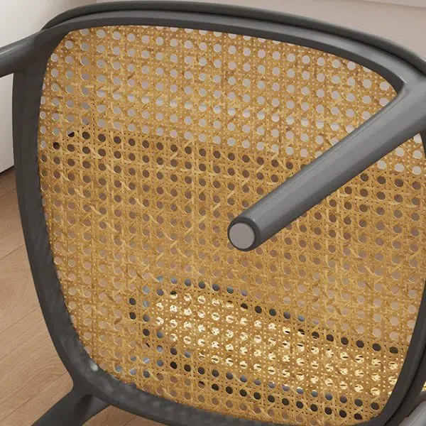 Contemporary Retro Weaving PP Sponge Square Dining Chair Backrest For Dining Room - Image 7