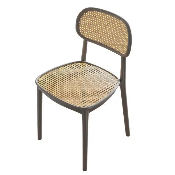 Contemporary Retro Weaving PP Sponge Square Dining Chair Backrest For Dining Room - Image 22