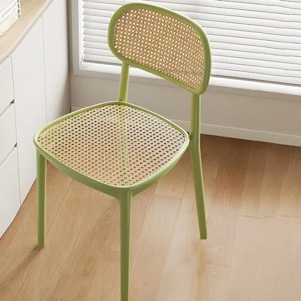 Contemporary Retro Weaving PP Sponge Square Dining Chair Backrest For Dining Room - Image 16