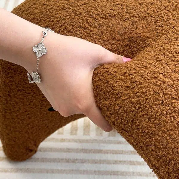 Contemporary Creative Teddy Fleece Sponge Carbon Steel Crooked Cat Vanity Stool For Bedroom - Image 6