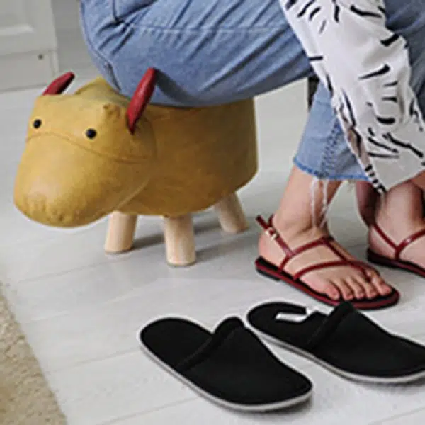 Contemporary Creative Kids Fabric Wood Sponge Animal Elephant Footstool For Entryway - Image 18