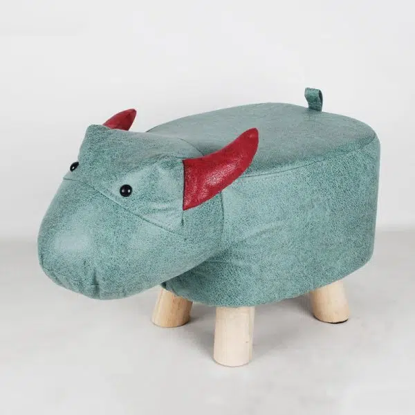 Contemporary Creative Kids Fabric Wood Sponge Animal Elephant Footstool For Entryway - Image 27