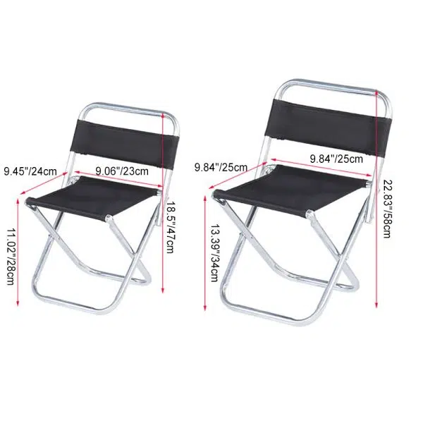 Modern Simplicity Fabric Metal Square Outdoor Chair Backrest Foldable For Outdoor - Image 6