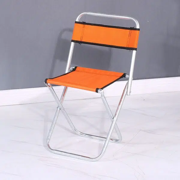 Modern Simplicity Fabric Metal Square Outdoor Chair Backrest Foldable For Outdoor - Image 5