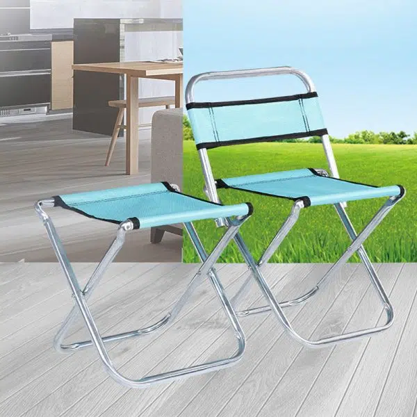 Modern Simplicity Fabric Metal Square Outdoor Chair Backrest Foldable For Outdoor - Image 4