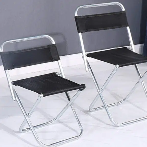 Modern Simplicity Fabric Metal Square Outdoor Chair Backrest Foldable For Outdoor - Image 3