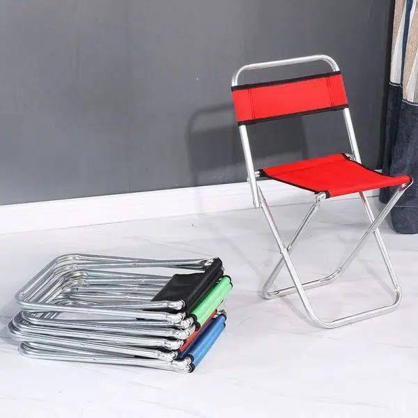 Modern Simplicity Fabric Metal Square Outdoor Chair Backrest Foldable For Outdoor - Image 2