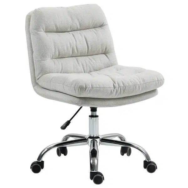 Modern Minimalist Fabric Cotton Sponge Steel Square Desk Chair Backrest Movable For Home Office - Image 12