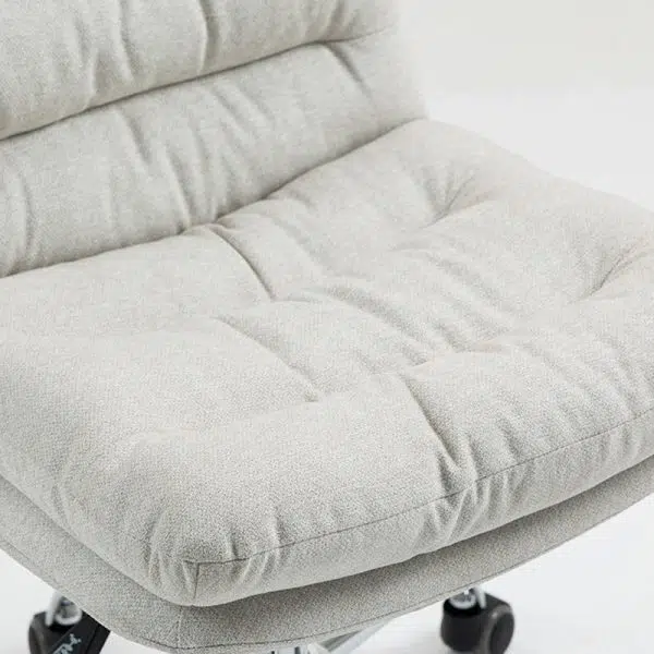 Modern Minimalist Fabric Cotton Sponge Steel Square Desk Chair Backrest Movable For Home Office - Image 5