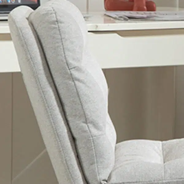 Modern Minimalist Fabric Cotton Sponge Steel Square Desk Chair Backrest Movable For Home Office - Image 7