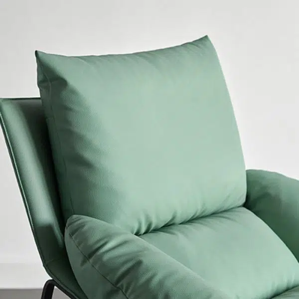 Contemporary Scandinavian Fabric Cotton Down Cushion Carbon Steel Square Accent Chair Backrest Armrest For Living Room - Image 6