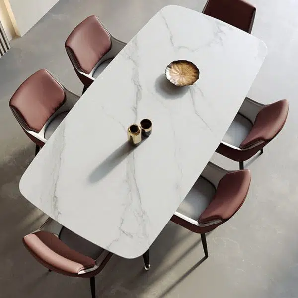 Contemporary Scandinavian Microfiber Leather Carbon Steel Sponge Square Dining Chair Backrest Armrest For Dining Room - Image 16