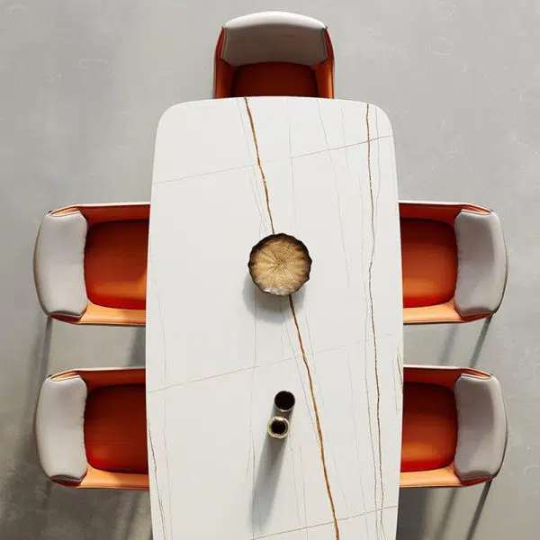 Contemporary Scandinavian Microfiber Leather Carbon Steel Sponge Square Dining Chair Backrest Armrest For Dining Room - Image 15