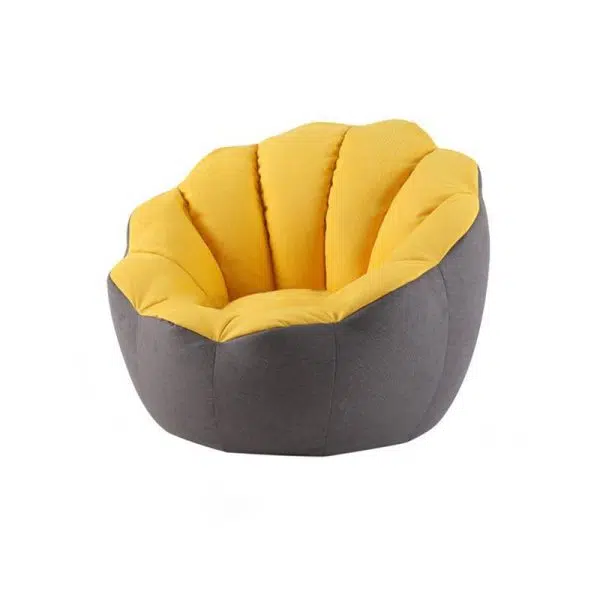 Contemporary Scandinavian Fine Cotton Particle Petal Lazy Round Sofa Footrest For Living Room - Image 23