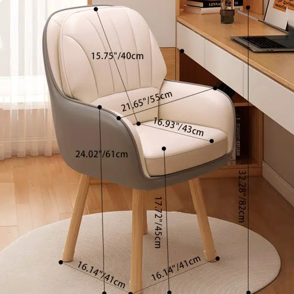 Contemporary Scandinavian Fabric Velvet Latex Wood Square Vanity Stool Backrest Swivel For Bedroom - Image 6