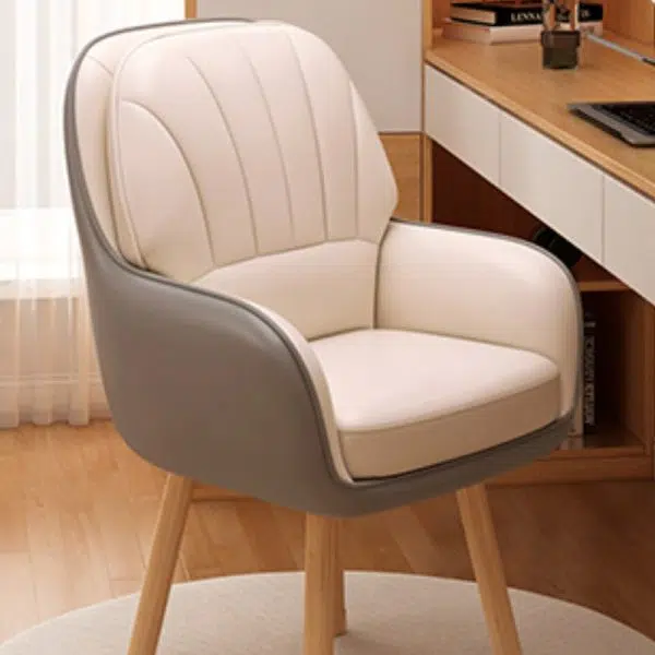 Contemporary Scandinavian Fabric Velvet Latex Wood Square Vanity Stool Backrest Swivel For Bedroom - Image 10