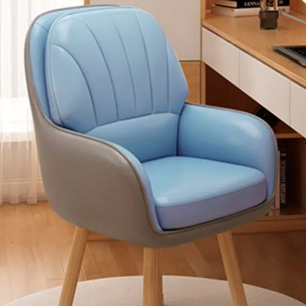 Contemporary Scandinavian Fabric Velvet Latex Wood Square Vanity Stool Backrest Swivel For Bedroom - Image 12