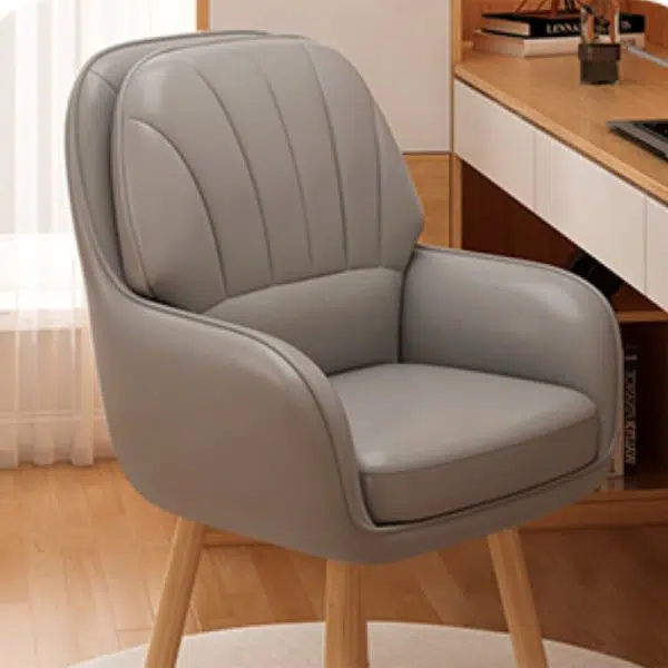 Contemporary Scandinavian Fabric Velvet Latex Wood Square Vanity Stool Backrest Swivel For Bedroom - Image 13