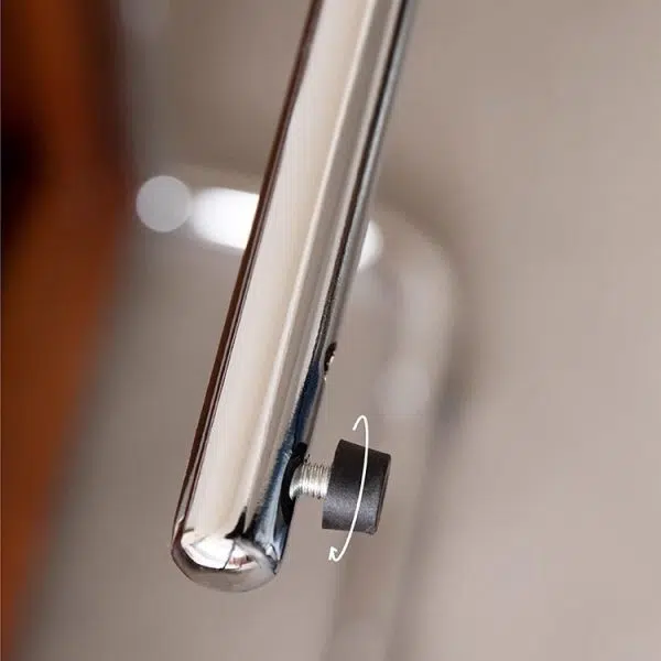 Contemporary Creative Pine Stainless Steel Curved Square Nightstand With 2 Drawers For Bedroom - Image 5