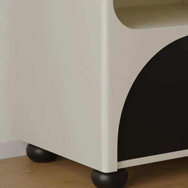 Contemporary Nordic Pine Wood Cube Nightstand 1-Drawer Dice Design For Bedroom - Image 9