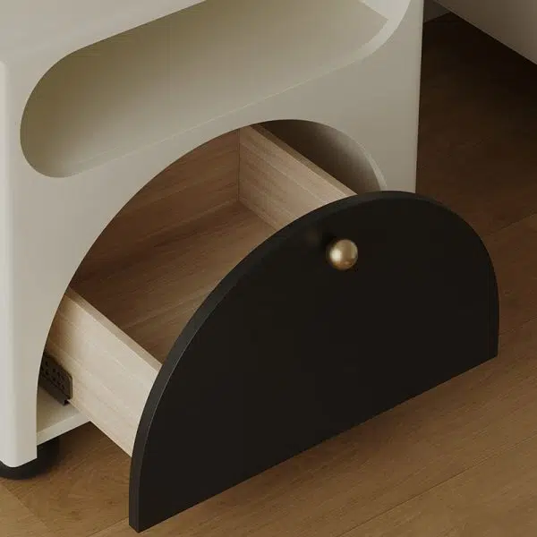 Contemporary Nordic Pine Wood Cube Nightstand 1-Drawer Dice Design For Bedroom - Image 10