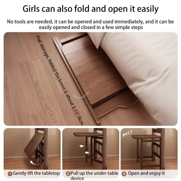 Modern Minimalist Wooden Rectangular Desk For Home Office - Image 10