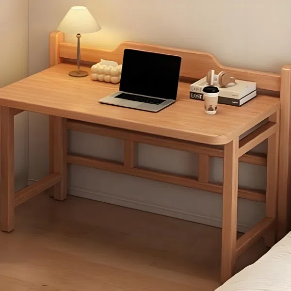 Modern Minimalist Wooden Rectangular Desk For Home Office - Image 2