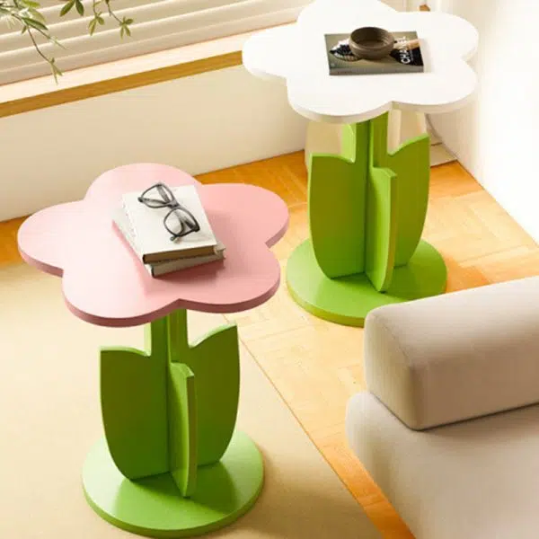Contemporary Creative Plank Floral Side Table For Living Room - Image 15
