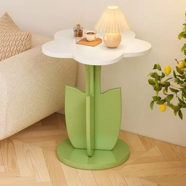 Contemporary Creative Plank Floral Side Table For Living Room - Image 12