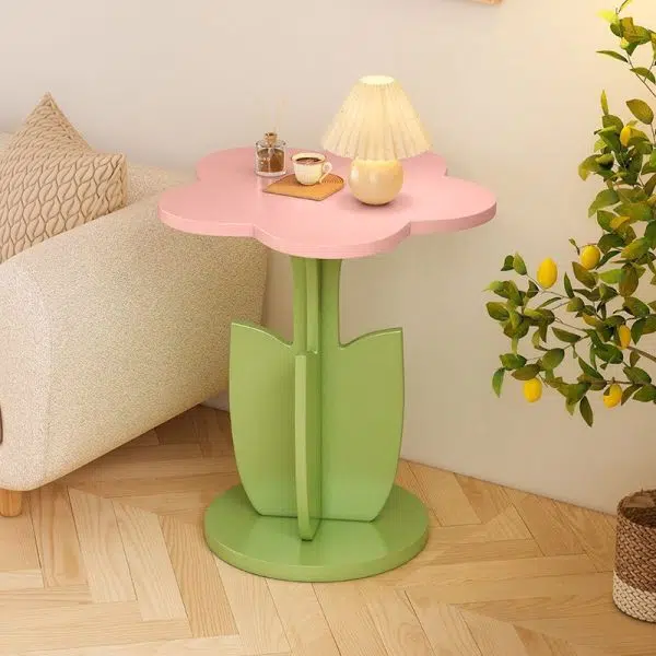 Contemporary Creative Plank Floral Side Table For Living Room - Image 13