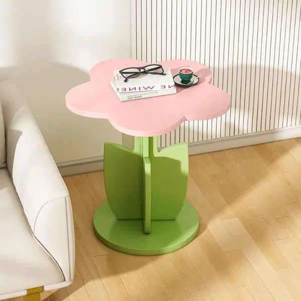 Contemporary Creative Plank Floral Side Table For Living Room - Image 14