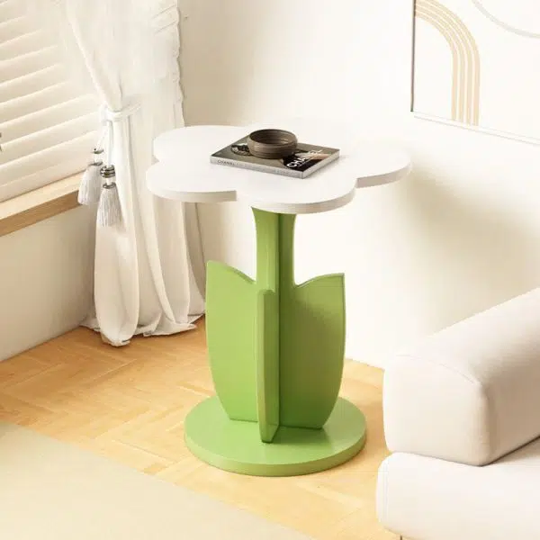 Contemporary Creative Plank Floral Side Table For Living Room - Image 2