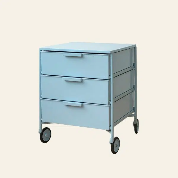 Contemporary Nordic Iron & ABS Rectangular Movable Side Table 3-Drawer For Bedroom & Living Room - Image 19